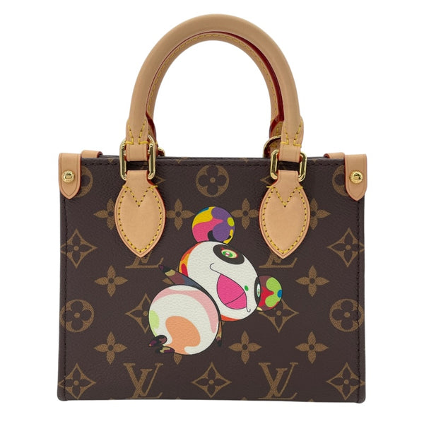 ルイ・ヴィトン LOUIS VUITTON オンザゴーBB 村上隆 M13668 ブラウン モノグラム・パンダ レディース ハンドバッグ