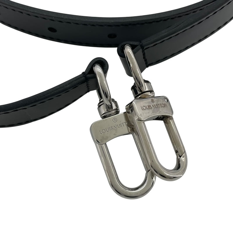 ルイ・ヴィトン LOUIS VUITTON ストラップ ノワール　シルバー金具 レザー ユニセックス ストラップ