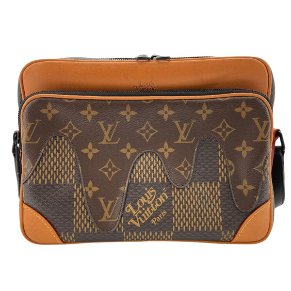 ルイ・ヴィトン LOUIS VUITTON ナイル メッセンジャーPM NIGOコラボ N40359 ブラウン ダミエ・ジャイアント・モノグラム ユニセックス メッセンジャーバッグ