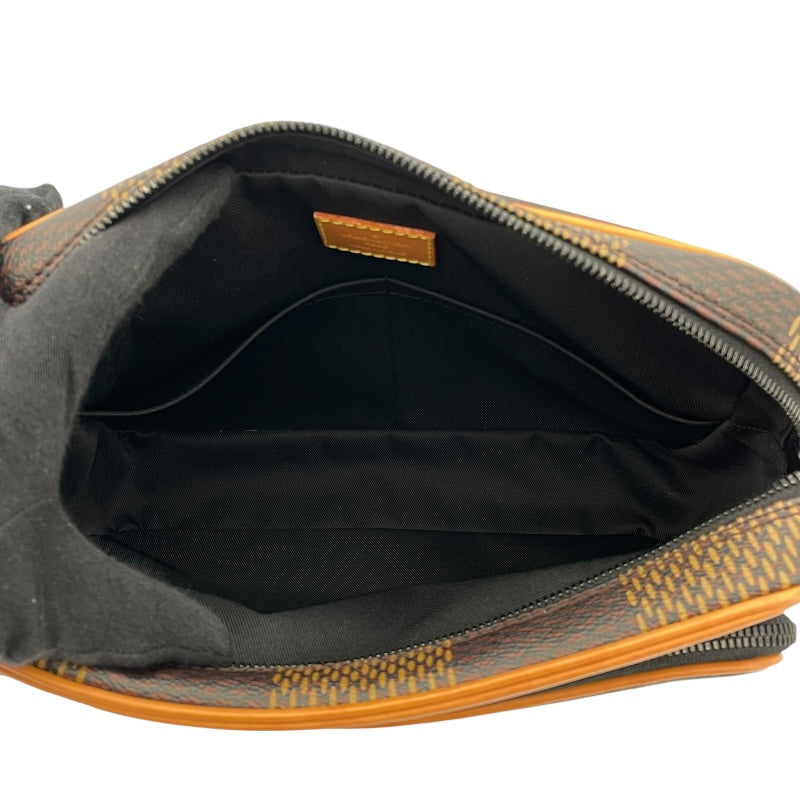 ルイ・ヴィトン LOUIS VUITTON ナイル メッセンジャーPM NIGOコラボ N40359 ブラウン ダミエ・ジャイアント・モノグラム ユニセックス メッセンジャーバッグ
