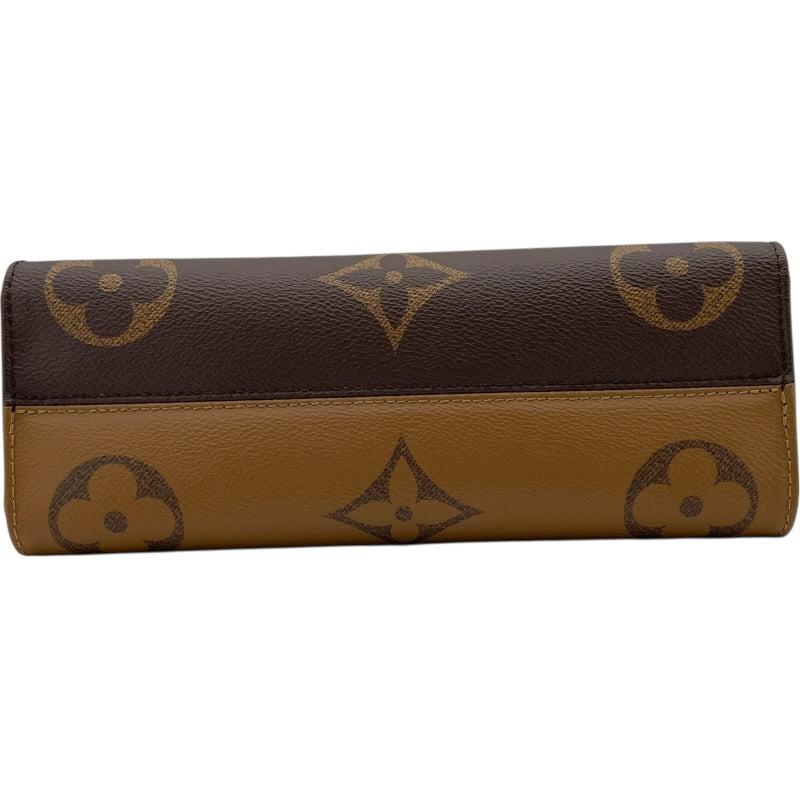 ルイ・ヴィトン LOUIS VUITTON オンザゴーEW M46653 ブラウン モノグラム・ジャイアント・リバース レディース ショルダーバッグ