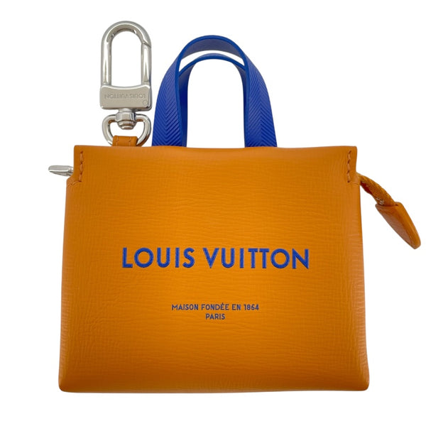 ルイ・ヴィトン LOUIS VUITTON バッグチャーム･LV ミニ ショッパー M02699 オレンジ レザー レディース チャーム