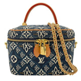 ルイ・ヴィトン LOUIS VUITTON ヴァニティ NV Since1854 M57403 ブルー モノグラム・ジャガード レディース ショルダーバッグ
