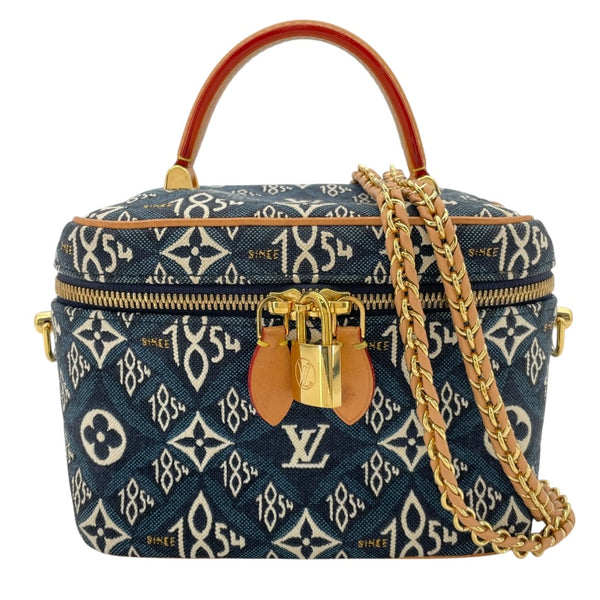 ルイ・ヴィトン LOUIS VUITTON ヴァニティ NV Since1854 M57403 ブルー モノグラム・ジャガード レディース ショルダーバッグ