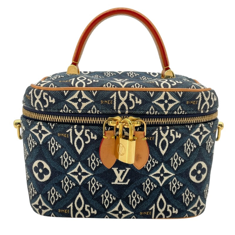 ルイ・ヴィトン LOUIS VUITTON ヴァニティ NV Since1854 M57403 ブルー モノグラム・ジャガード レディース ショルダーバッグ