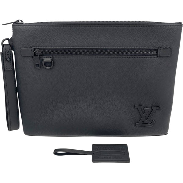 ルイ・ヴィトン LOUIS VUITTON テイクオフ・ポーチ M69837 ノワール アエログラム メンズ クラッチバッグ