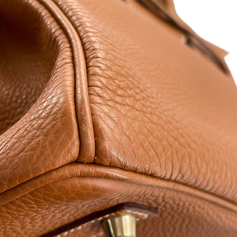 エルメス HERMES バーキン35 □H刻 ゴールド GD金具 トゴ レディース ハンドバッグ