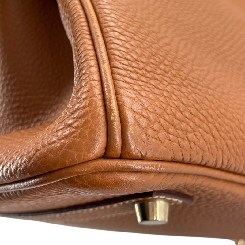 エルメス HERMES バーキン35 □H刻 ゴールド GD金具 トゴ レディース ハンドバッグ