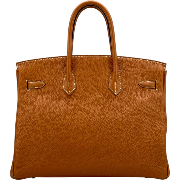 エルメス HERMES バーキン35 □H刻 ゴールド GD金具 トゴ レディース ハンドバッグ