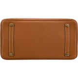 エルメス HERMES バーキン35 □H刻 ゴールド GD金具 トゴ レディース ハンドバッグ