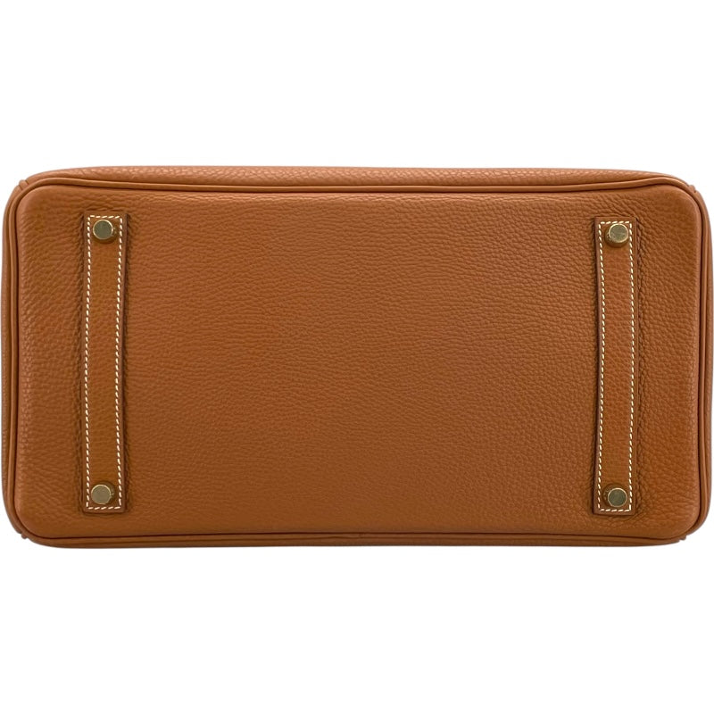 エルメス HERMES バーキン35 □H刻 ゴールド GD金具 トゴ レディース ハンドバッグ