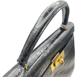 エルメス HERMES ケリー32 外縫い 〇N刻印 ブラック GD金具 ポロサス レディース ショルダーバッグ
