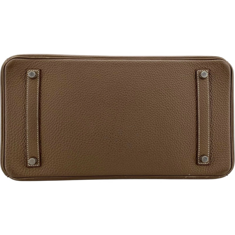 エルメス HERMES バーキン35 D刻 エトゥープ SV金具 トゴ レディース ハンドバッグ