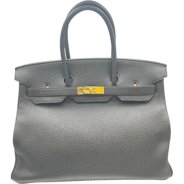 エルメス HERMES バーキン35 □P刻印 ブラック GD金具 トゴ レディース ハンドバッグ