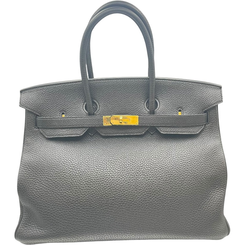 エルメス HERMES バーキン35 □P刻印 ブラック GD金具 トゴ レディース ハンドバッグ