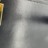エルメス HERMES ケリー32 内縫い □A刻 ブラック GD金具 ボックスカーフ レディース ショルダーバッグ