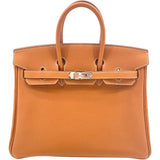 エルメス HERMES バーキン25 Y刻印 ゴールド SV金具 トゴ レディース ハンドバッグ