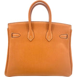 エルメス HERMES バーキン25 Y刻印 ゴールド SV金具 トゴ レディース ハンドバッグ