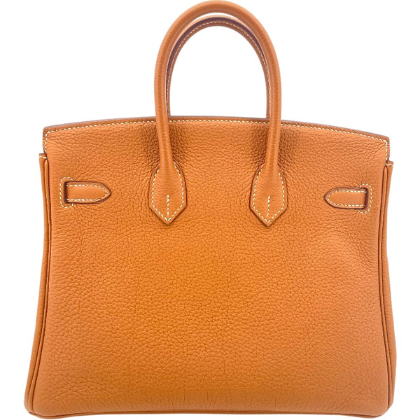 エルメス HERMES バーキン25 Y刻印 ゴールド SV金具 トゴ レディース ハンドバッグ