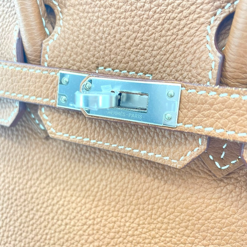 エルメス HERMES バーキン25 Y刻印 ゴールド SV金具 トゴ レディース ハンドバッグ