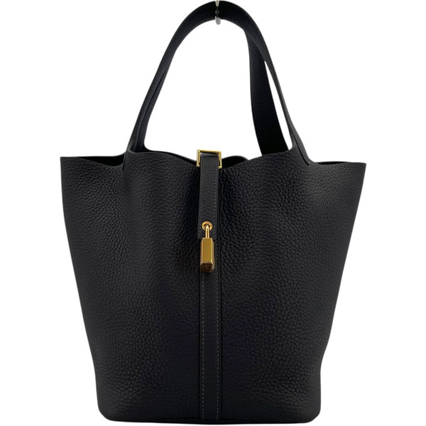 エルメス HERMES ピコタンロックMM W刻 キャバン GD金具 トリヨン レディース ハンドバッグ