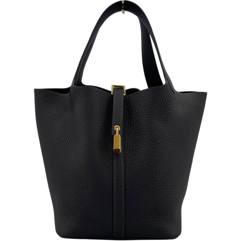エルメス HERMES ピコタンロックMM W刻 キャバン GD金具 トリヨン レディース ハンドバッグ