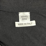 エルメス HERMES ツイルレーヌロングニットカカーディガン 3E2604D7 ブラック/アイボリー シルク/カシミヤ レディース ワンピース