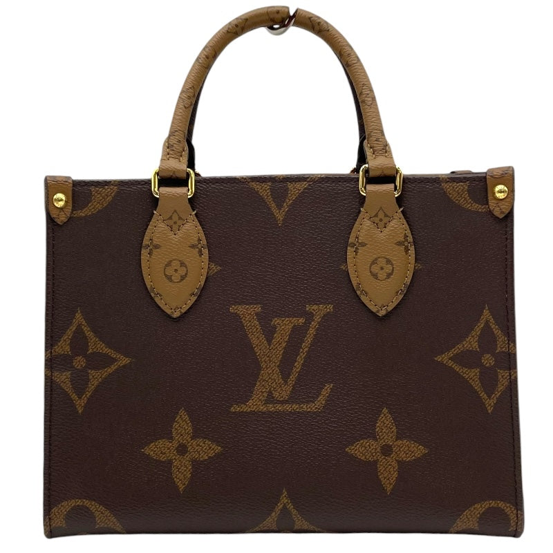 ルイ・ヴィトン LOUIS VUITTON オンザゴーPM オンザゴーPM ブラウン モノグラム・ジャイアント・リバース レディース ショルダーバッグ