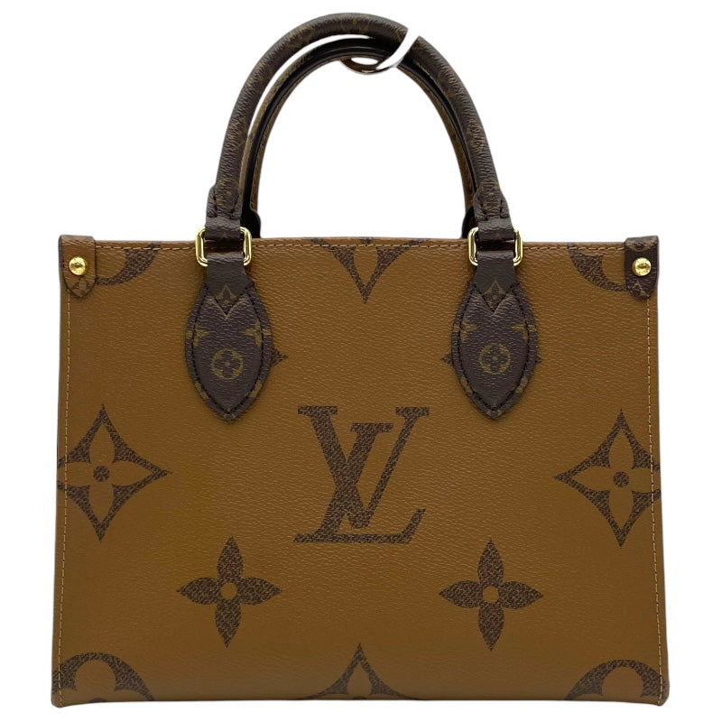 ルイ・ヴィトン LOUIS VUITTON オンザゴーPM オンザゴーPM ブラウン モノグラム・ジャイアント・リバース レディース ショルダーバッグ