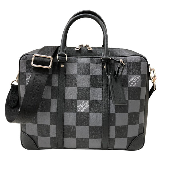 ルイ・ヴィトン LOUIS VUITTON シリウス ブリーフケース N50072 ブラック×グレー ダミエ・チェッカーボード メンズ ブリーフケース