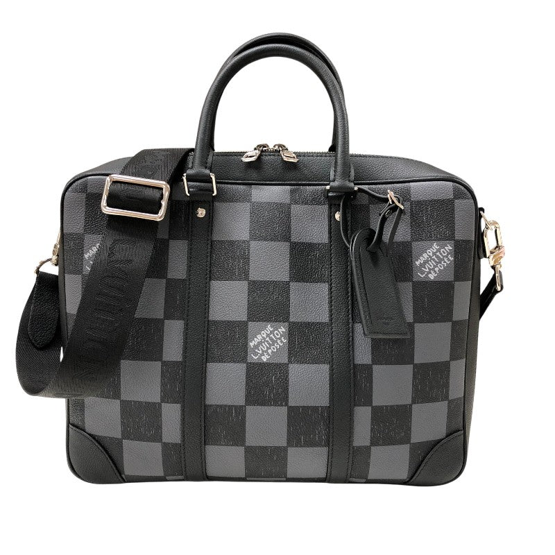 ルイ・ヴィトン LOUIS VUITTON シリウス ブリーフケース N50072 ブラック×グレー ダミエ・チェッカーボード メンズ ブリーフケース
