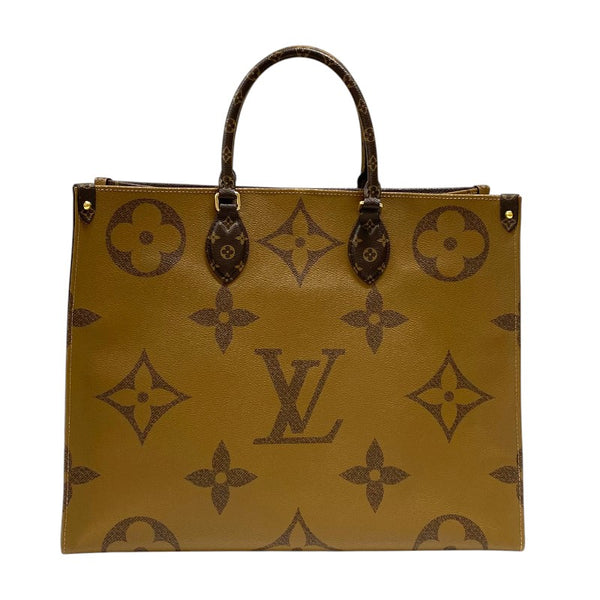 ルイ・ヴィトン LOUIS VUITTON オンザゴーGM M44576 モノグラム ジャイアント・リバース レディース トートバッグ ショルダーバッグ