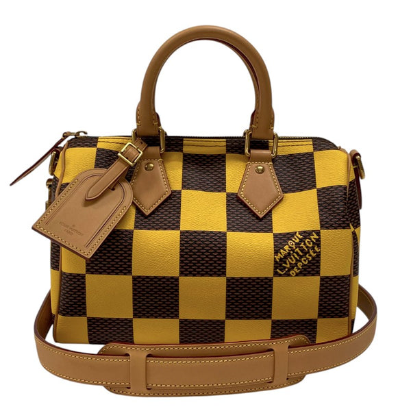ルイ・ヴィトン LOUIS VUITTON スピーディ・バンドリエール25 N40584 イエロー ダミエ・ポップ レディース ボストンバッグ
