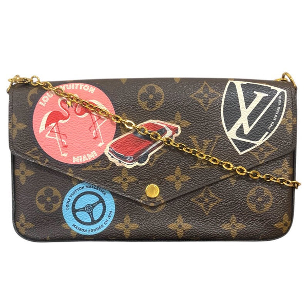 ルイ・ヴィトン LOUIS VUITTON ポシェット・フェリシー M62145 ブラウン　ゴールド金具 モノグラム　マイLVワールドツアー レディース ショルダーバッグ