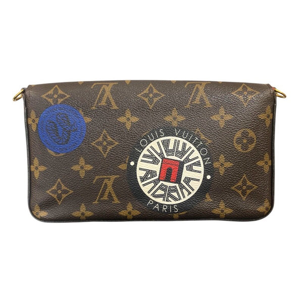 ルイ・ヴィトン LOUIS VUITTON ポシェット・フェリシー M62145 ブラウン　ゴールド金具 モノグラム　マイLVワールドツアー レディース ショルダーバッグ