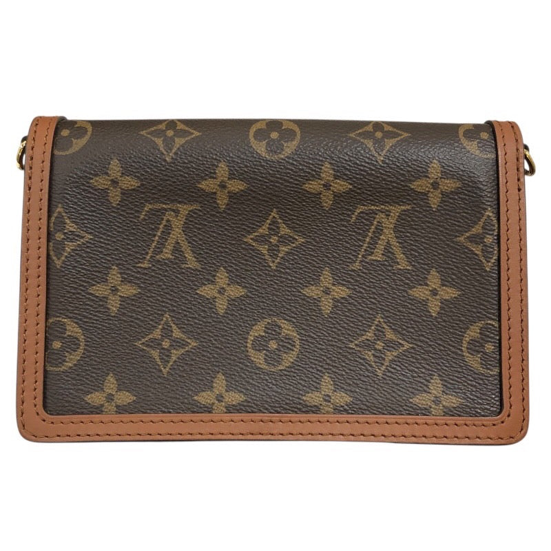 ルイ・ヴィトン LOUIS VUITTON ポルトフォイユ・ドーフィーヌ M68746 ブラウン　ゴールド金具 モノグラム・リバース レディース ショルダーバッグ