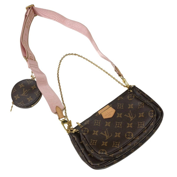 ルイ・ヴィトン LOUIS VUITTON ミュルティ･ポシェット･アクセソワール M44840 ブラウンxローズクレール モノグラムキャンバス レディース ショルダーバッグ