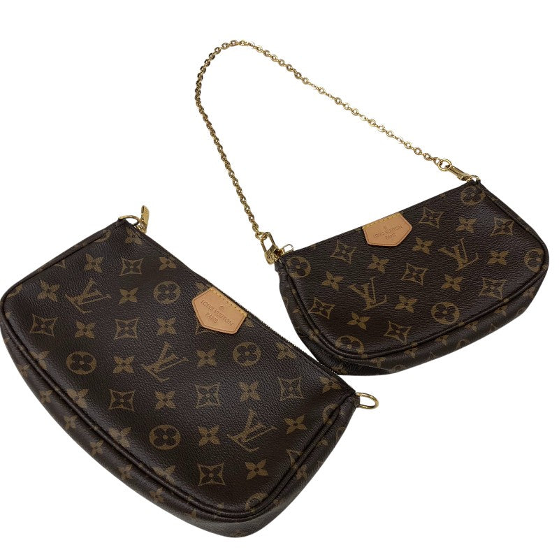 ルイ・ヴィトン LOUIS VUITTON ミュルティ･ポシェット･アクセソワール M44840 ブラウンxローズクレール モノグラムキャンバス レディース ショルダーバッグ