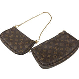 ルイ・ヴィトン LOUIS VUITTON ミュルティ･ポシェット･アクセソワール M44840 ブラウンxローズクレール モノグラムキャンバス レディース ショルダーバッグ