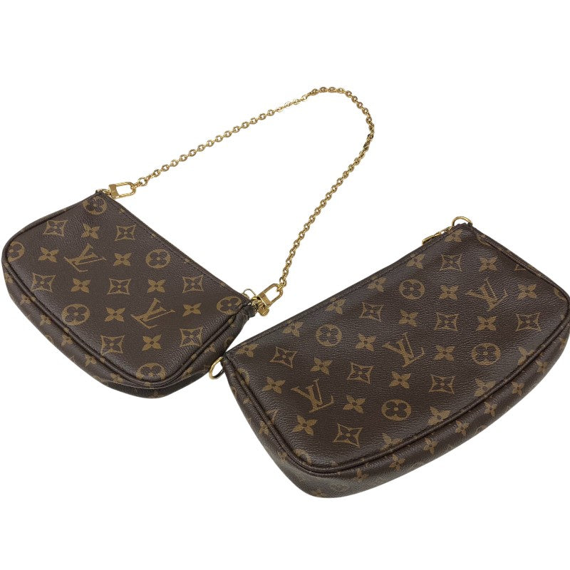 ルイ・ヴィトン LOUIS VUITTON ミュルティ･ポシェット･アクセソワール M44840 ブラウンxローズクレール モノグラムキャンバス レディース ショルダーバッグ