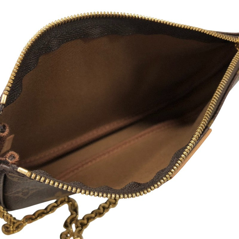 ルイ・ヴィトン LOUIS VUITTON ミュルティ･ポシェット･アクセソワール M44840 ブラウンxローズクレール モノグラムキャンバス レディース ショルダーバッグ