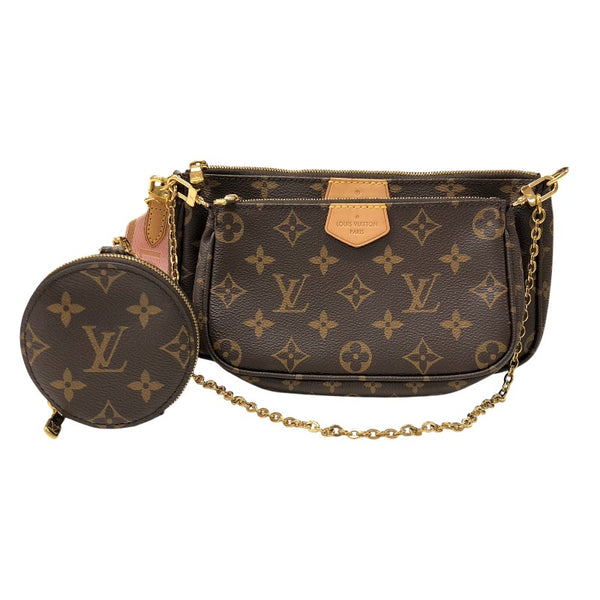 ルイ・ヴィトン LOUIS VUITTON ミュルティ･ポシェット･アクセソワール M44840 ブラウンxローズクレール モノグラムキャンバス レディース ショルダーバッグ