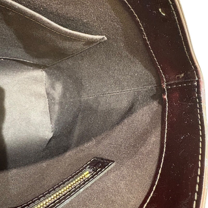 ルイ・ヴィトン LOUIS VUITTON アヴァロンMM M91567 アマラント/ゴールド金具 パテントレザー レディース トートバッグ