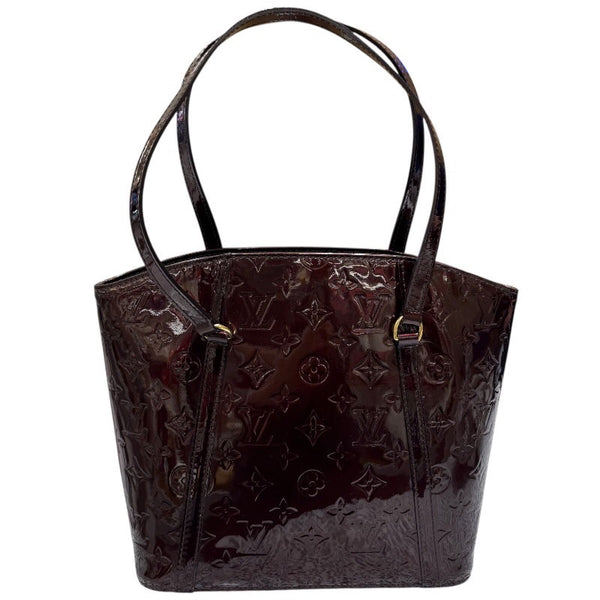 ルイ・ヴィトン LOUIS VUITTON アヴァロンMM M91567 アマラント/ゴールド金具 パテントレザー レディース トートバッグ