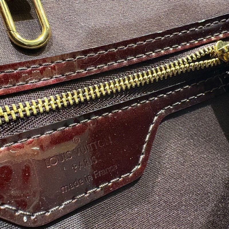 ルイ・ヴィトン LOUIS VUITTON アヴァロンMM M91567 アマラント/ゴールド金具 パテントレザー レディース トートバッグ