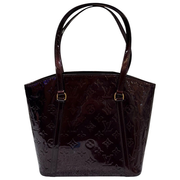 ルイ・ヴィトン LOUIS VUITTON アヴァロンMM M91567 アマラント/ゴールド金具 パテントレザー レディース トートバッグ