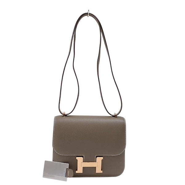 エルメス HERMES コンスタンス3 ミニ K刻 エトゥープ ピンクゴールド金具 エプソン レディース ショルダーバッグ