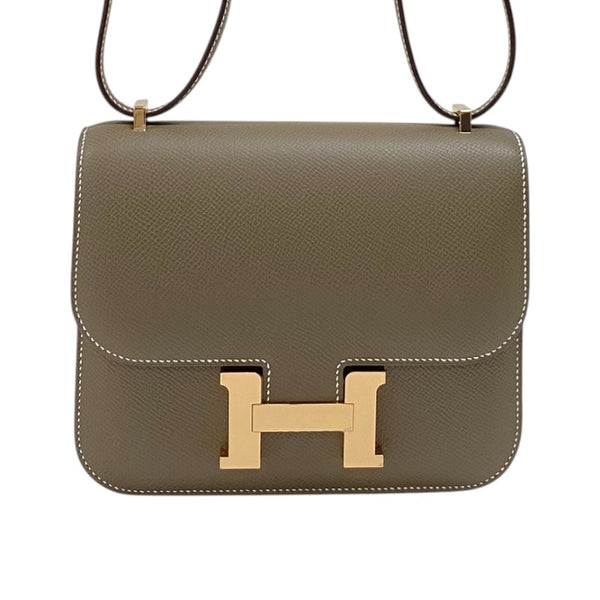 エルメス HERMES コンスタンス3 ミニ K刻 エトゥープ ピンクゴールド金具 エプソン レディース ショルダーバッグ