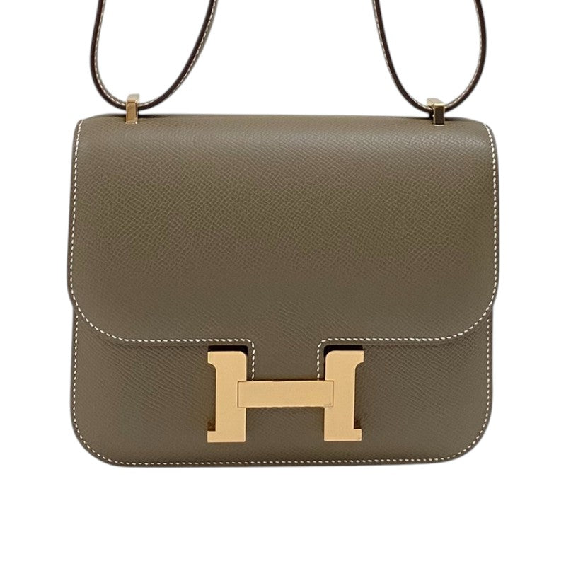 エルメス HERMES コンスタンス3 ミニ K刻 エトゥープ ピンクゴールド金具 エプソン レディース ショルダーバッグ