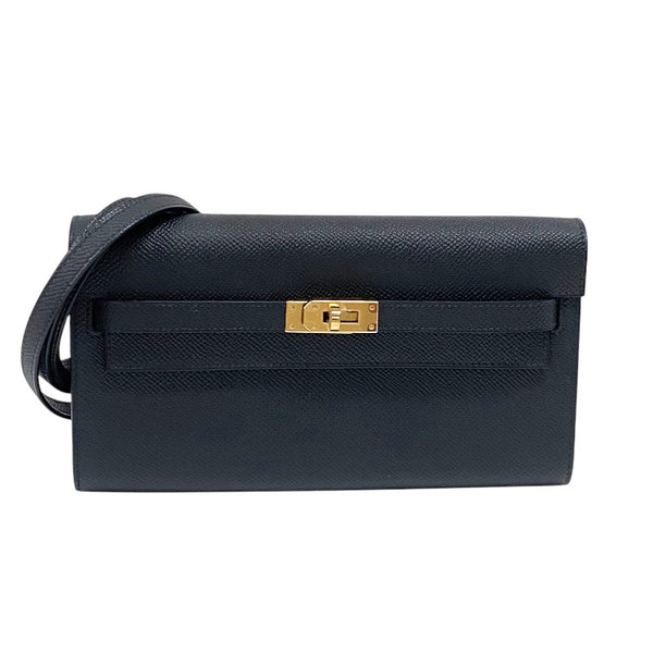 エルメス HERMES ケリートゥーゴー K刻 ブラック ゴールド金具 エプソン レディース ショルダーバッグ クラッチバッグ